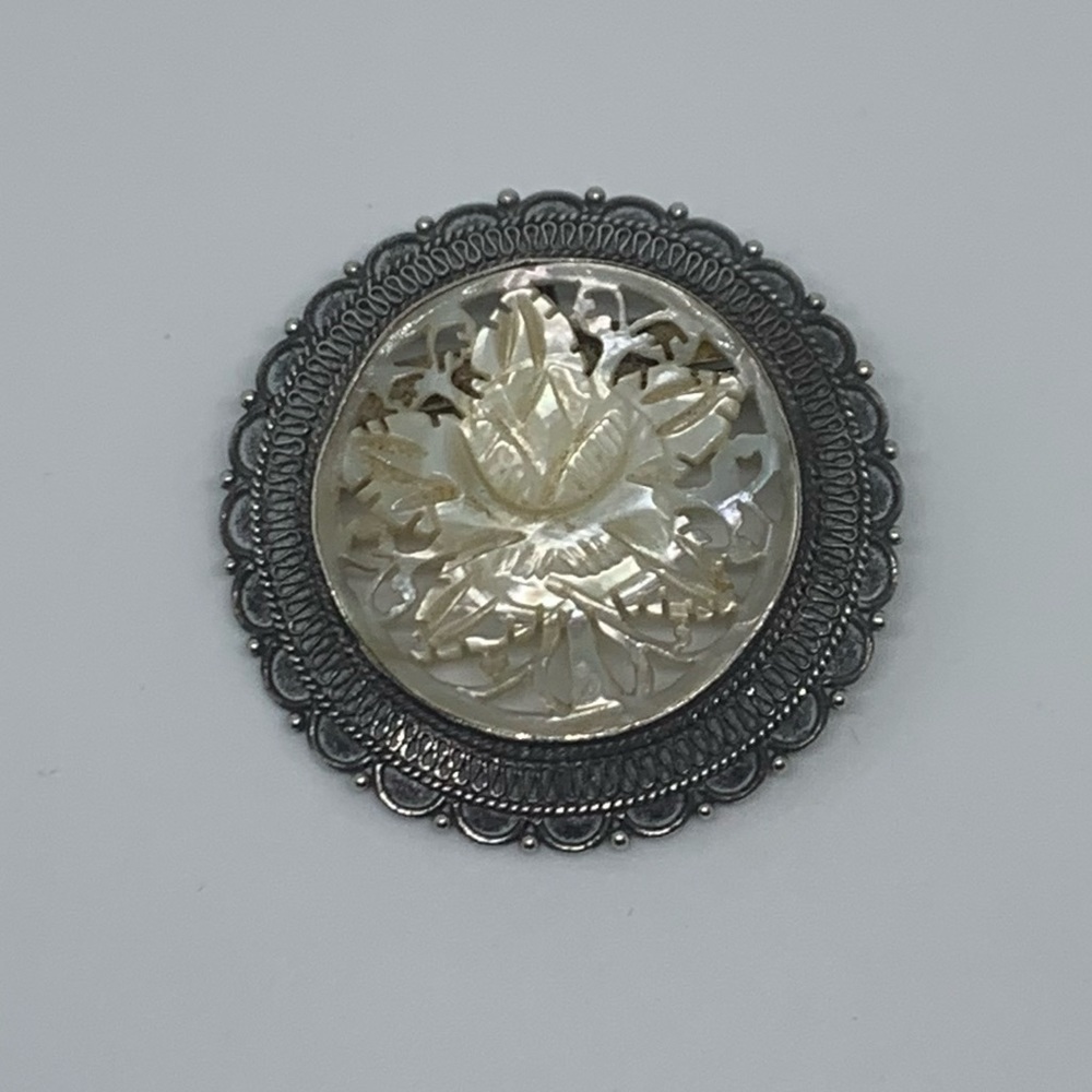 Vintage Jerusalem Silver brooch